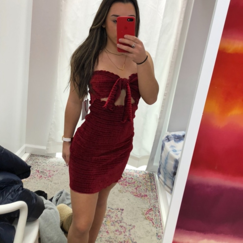 Velvet wine colored dress